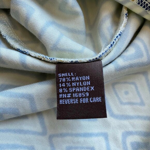 J McLaughlin Geometric Print Short Sleeve Fit & Flare Dress Size XS Career Work - Picture 4 of 9